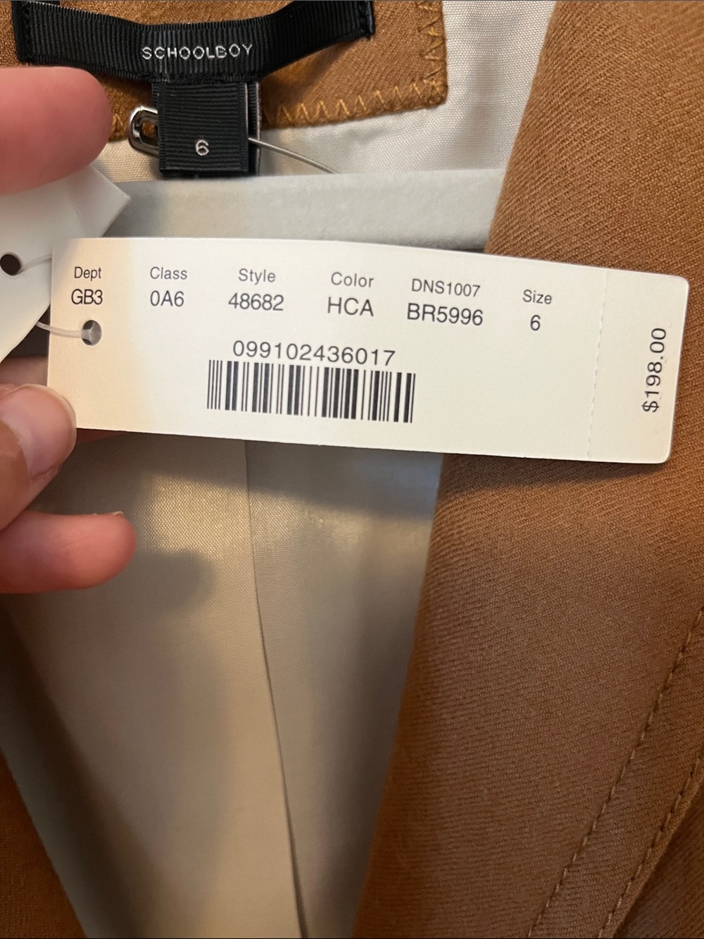 J. Crew Schoolboy Blazer Camel NWT - Picture 3 of 5